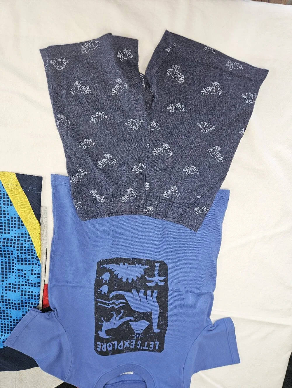 Kids Mixed Tee & Brief Set with Blue 